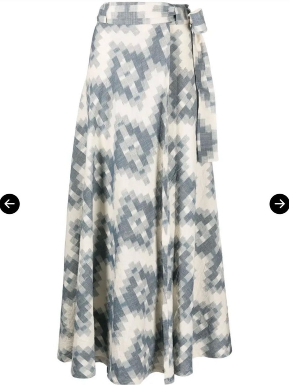 Boteh maxi wrap skirt